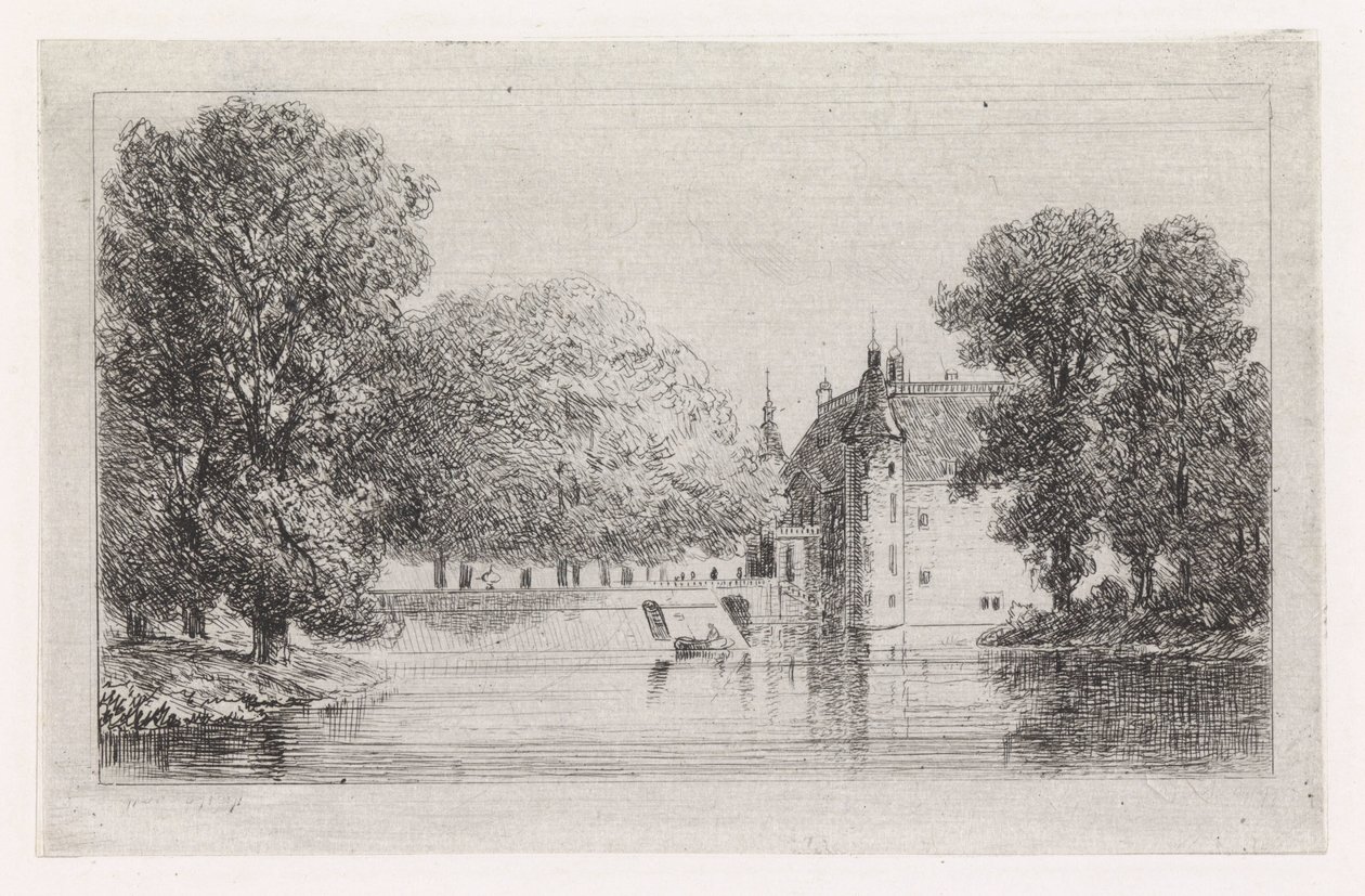 Schloss am Wasser von Gijsbertus Johannes Verspuy