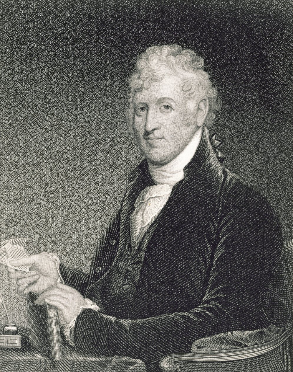 David Humphreys, gestochen von George Parker nach einer Kopie des Originalgemäldes von James Herring von Gilbert Stuart