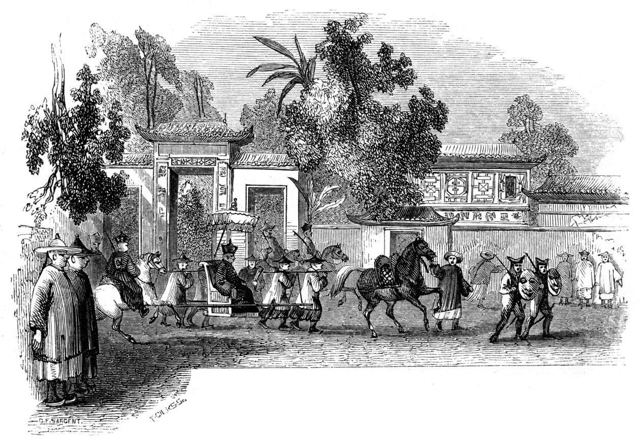 Öffentlicher Auftritt eines Vizekönigs mit seinem Gefolge, 1847 von Giles