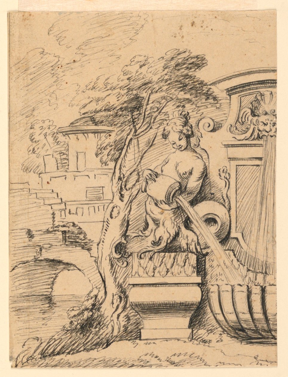 Entwurf für einen Brunnen von Gilles Marie Oppenord