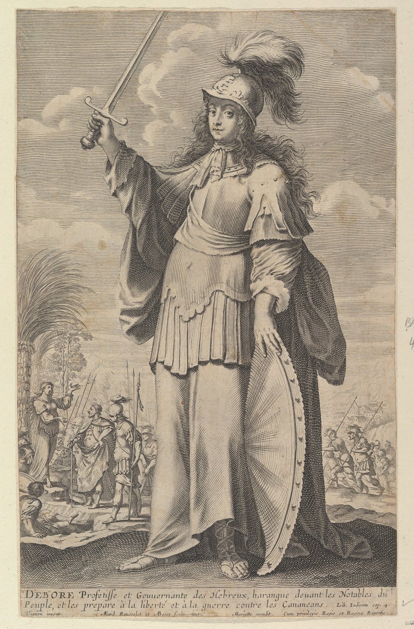 Déborah, 1647. Schöpfer: Gilles Rousselet, Abraham Bosse von Gilles Rousselet and Abraham Bosse