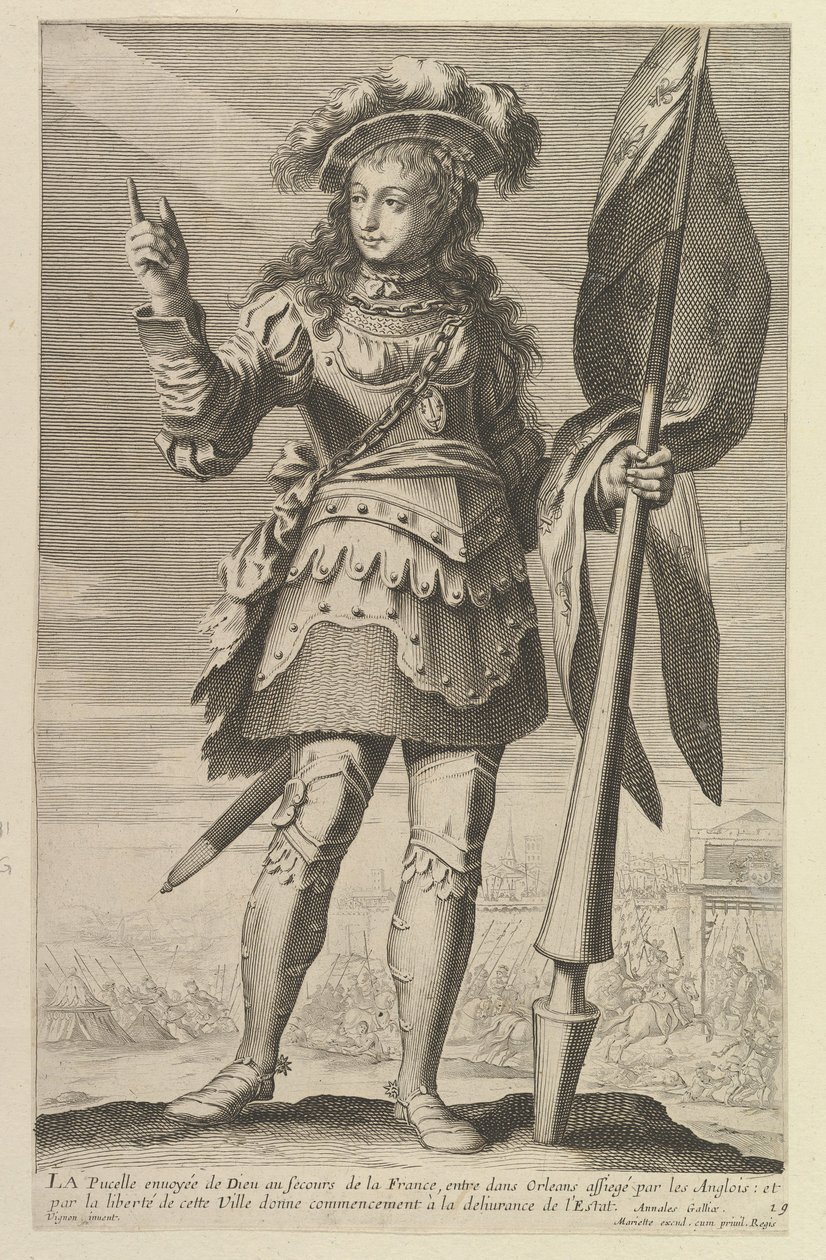 Die Jungfrau von Orléans, 1647. Schöpfer: Gilles Rousselet, Abraham Bosse von Gilles Rousselet and Abraham Bosse