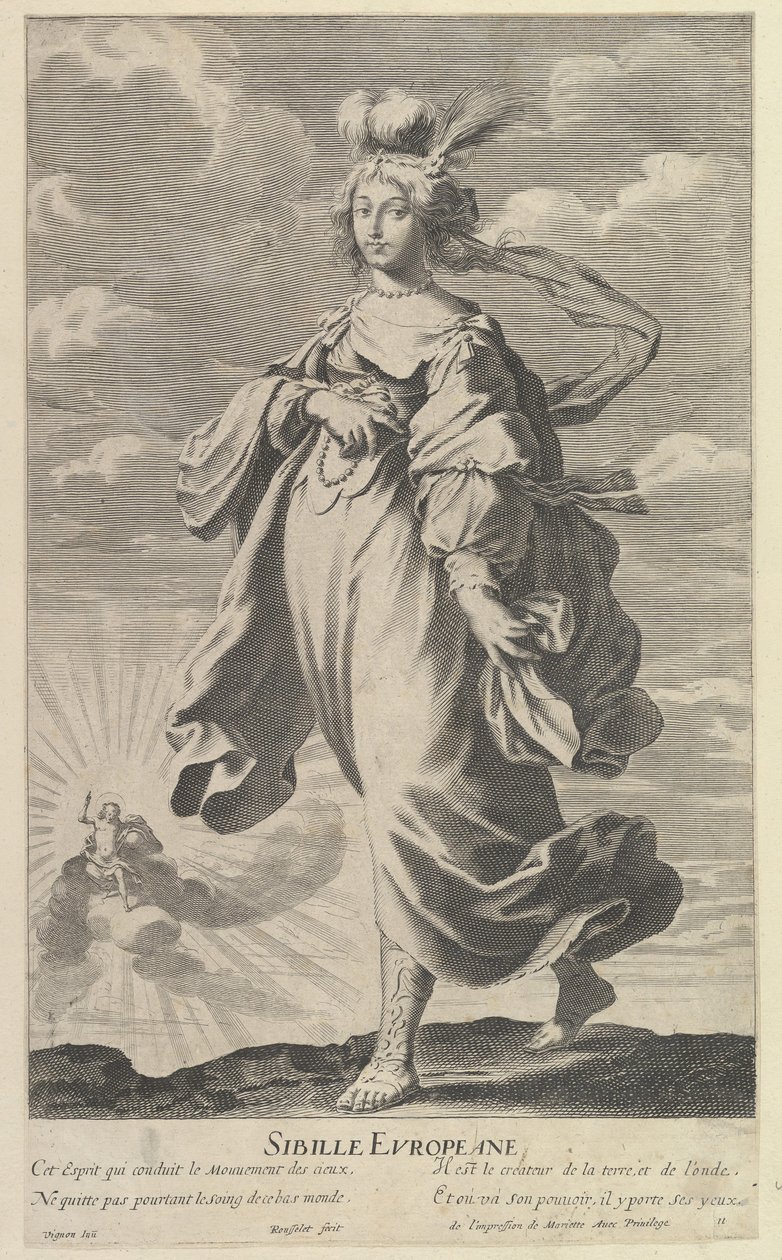 Sibylle Europäische, ca. 1635 von Gilles Rousselet and Abraham Bosse