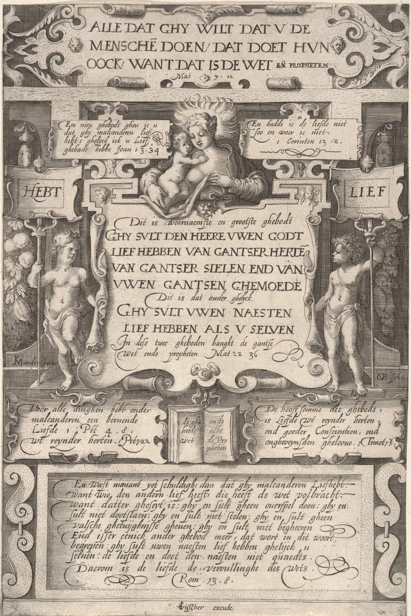 Das Gebot, einander zu lieben, 1599 von Gillis van Breen