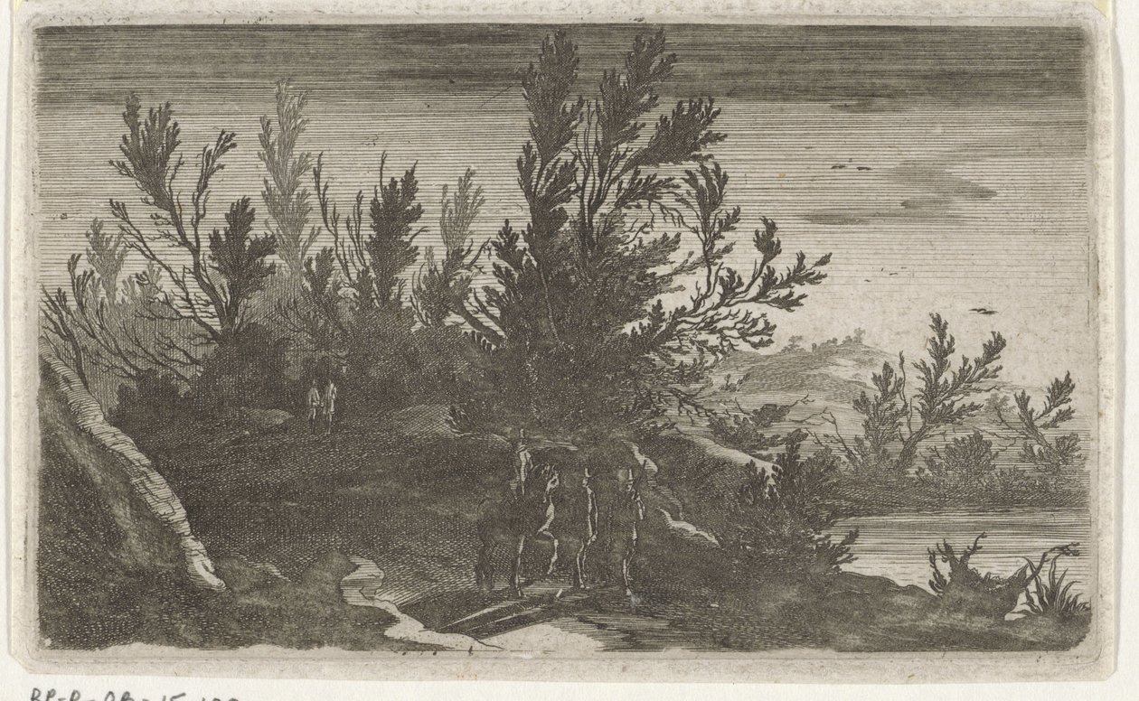 Landschaft bei Nacht (Sechs Landschaften) von Gillis van Scheyndel (I)