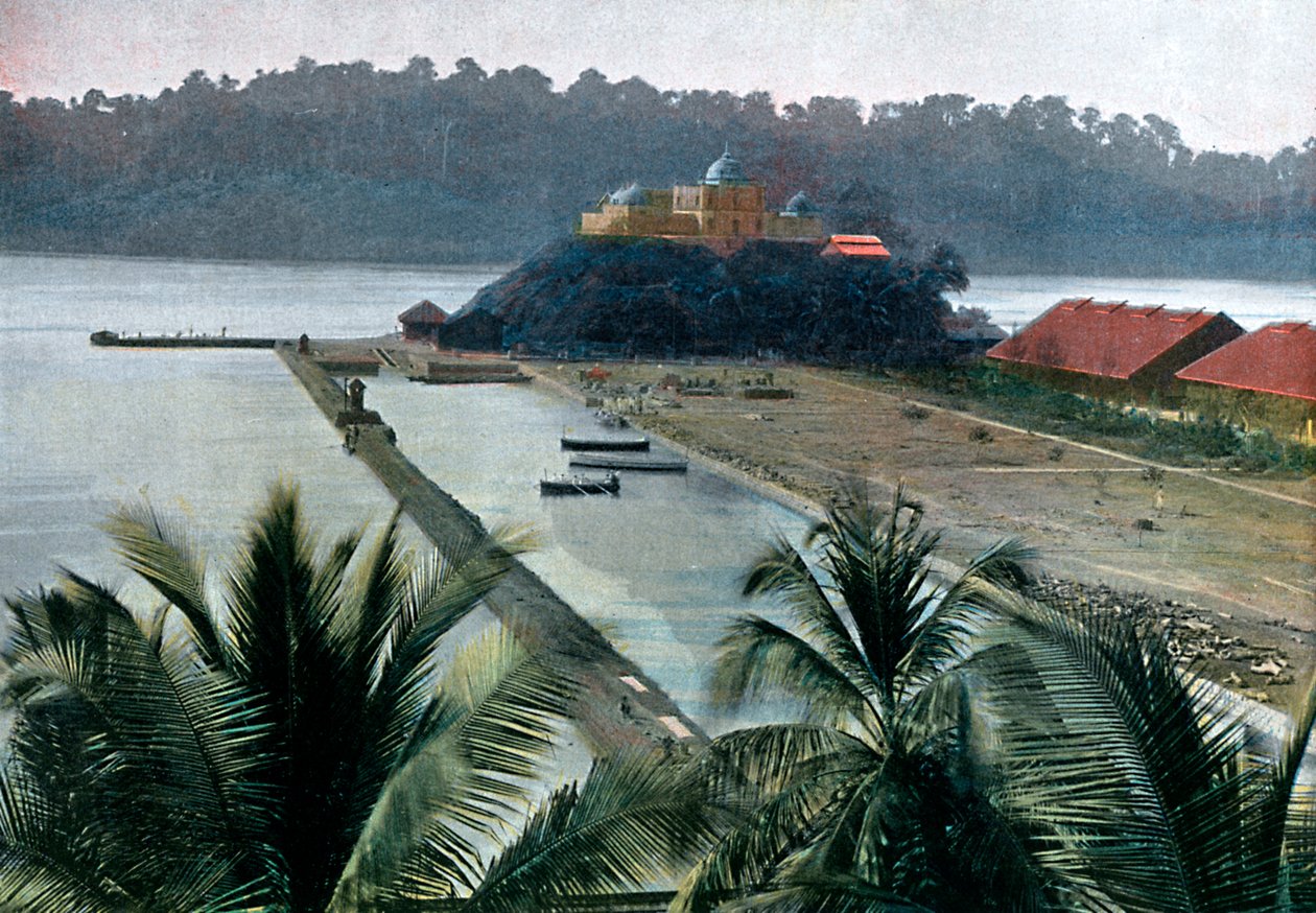 Port Blair, Hauptstadt der Andamanen- und Nikobareninseln, Indischer Ozean, ca. 1890 von Gillot