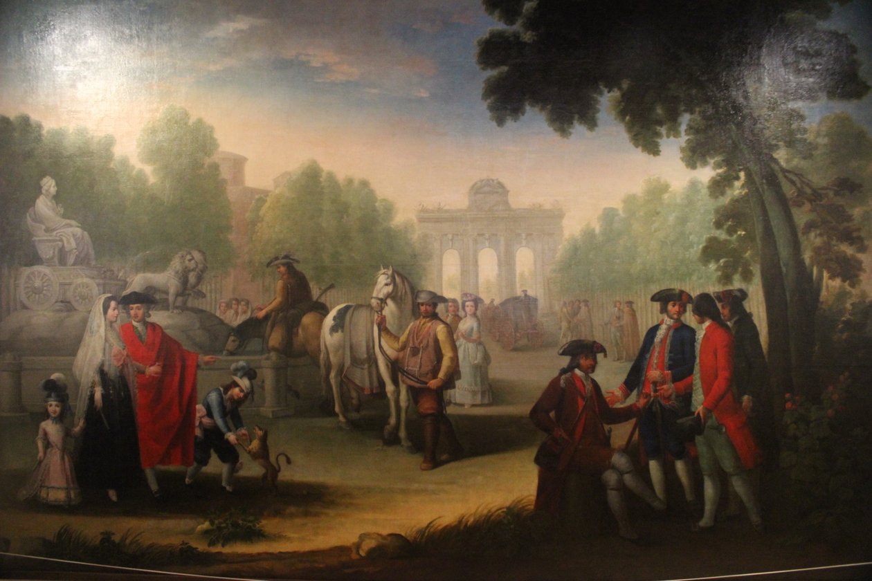 Das Tor von Alcalá von der Cibeles aus gesehen von Ginés Andrés de Aguirre