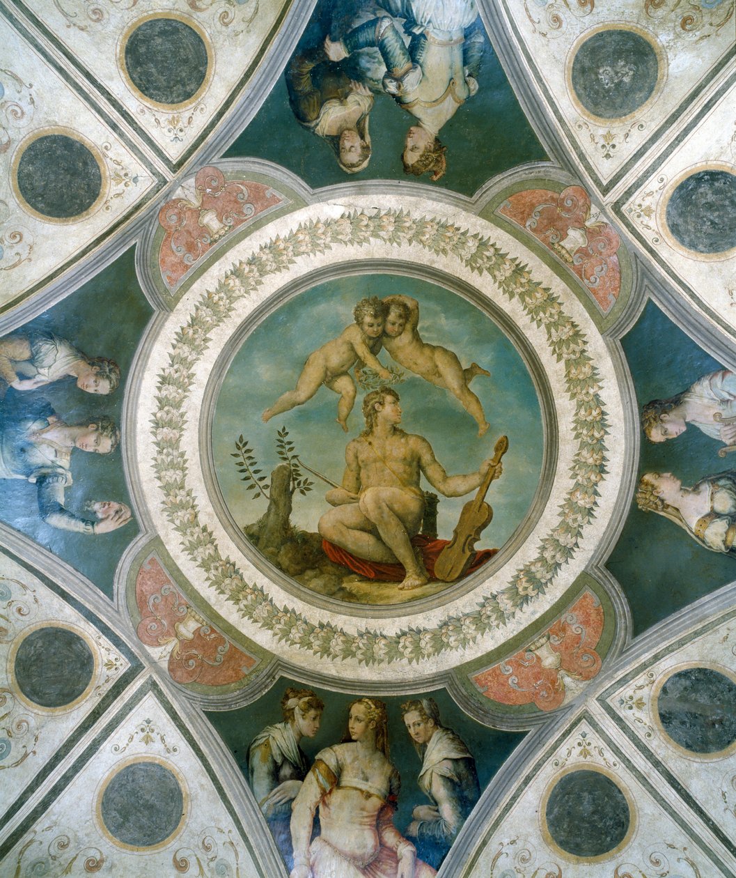 Apollo und die Allegorie der ehelichen Liebe, Camera di Apollo von Giorgio Vasari