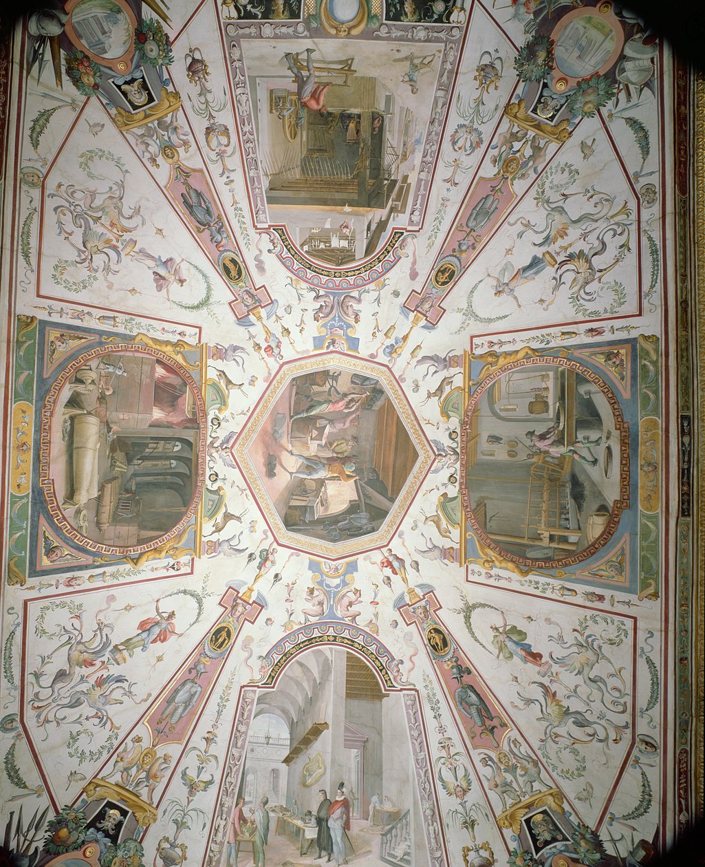 Decke aus dem Vasari-Korridor, 1560-80 von Giorgio Vasari