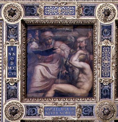 Allegorie der Region Mugello von der Decke des Salone dei Cinquecento von Giorgio (and workshop) Vasari