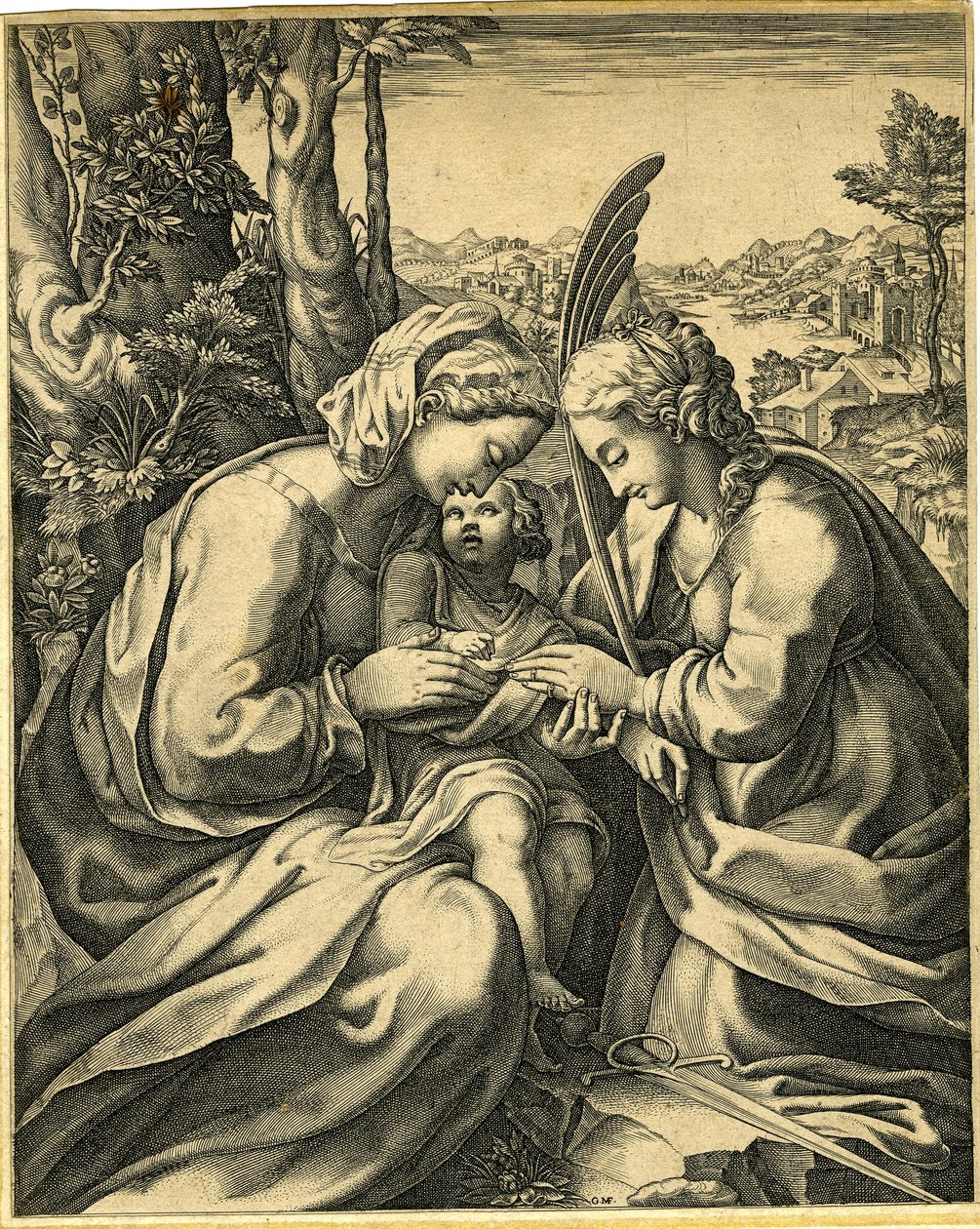Die Hochzeit der Heiligen Katharina von Giorgio Ghisi