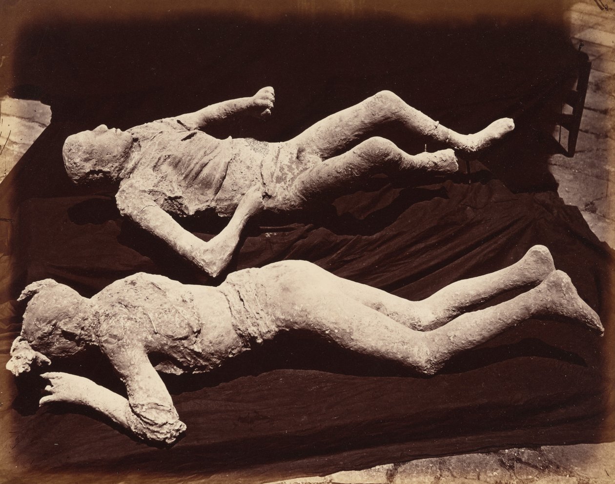 Menschliche Abdrücke, Pompeji von Giorgio Sommer