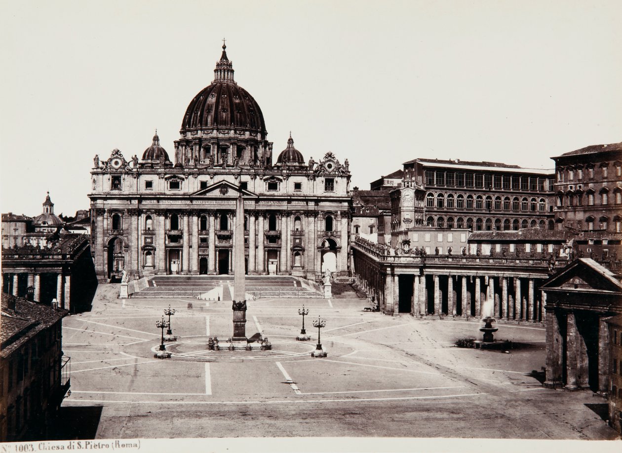 Die Basilika von S. Pietro, Vatikanstadt von Giorgio Sommer