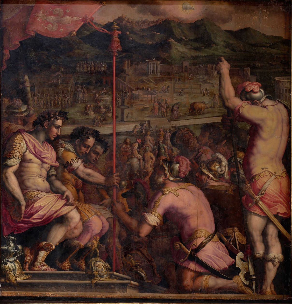 Gründung von Florentia, einer römischen Siedlung, 1563-1565 von Giorgio Vasari