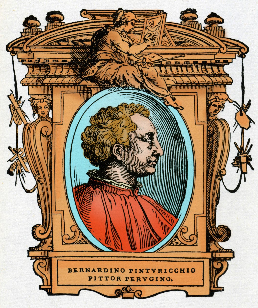 Porträt von Pinturicchio (Bernardino di Betto Bardi) von Giorgio Vasari