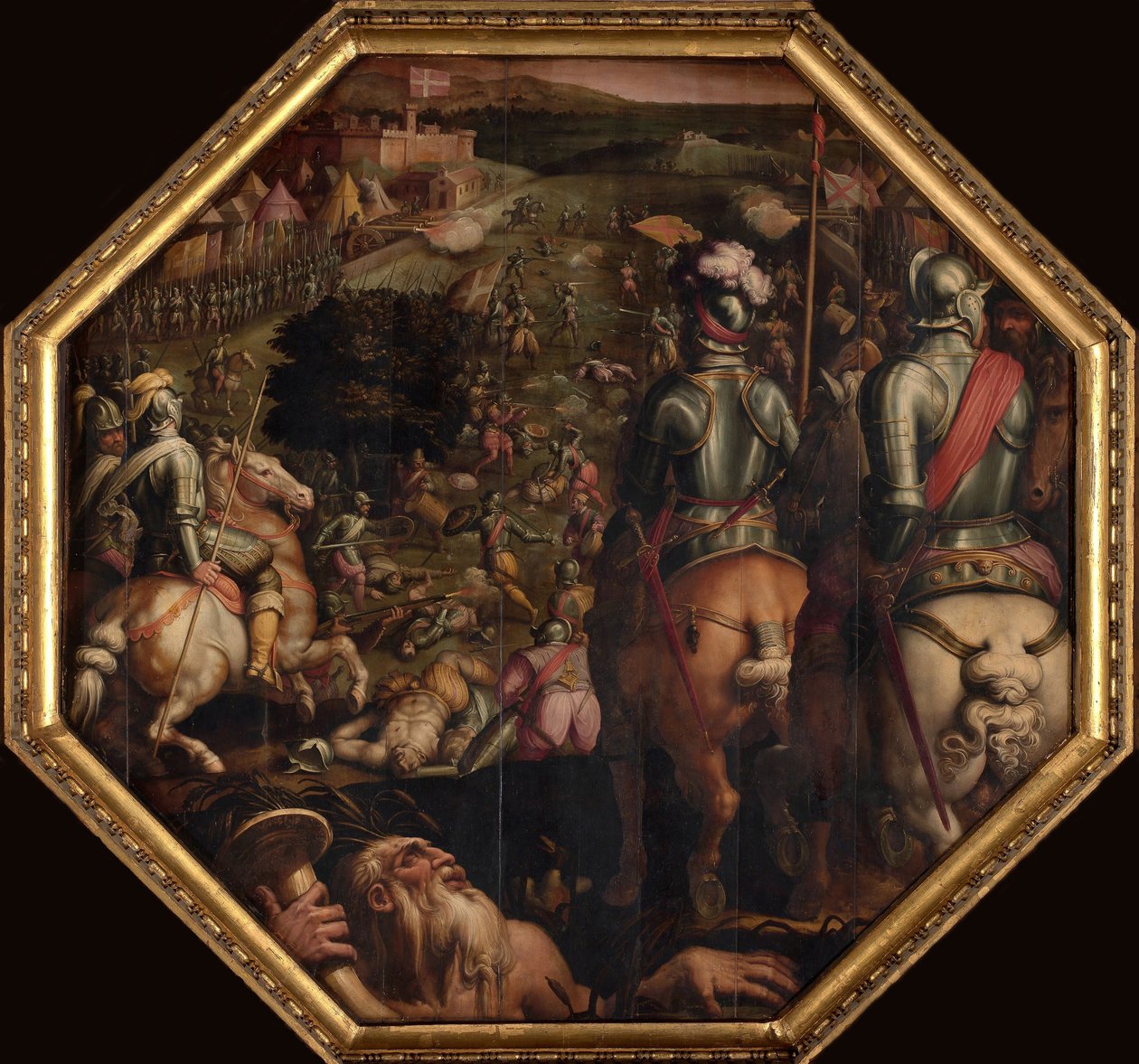 Die Schlacht von Marciano in Val di Chiana, 1563-1565 von Giorgio Vasari