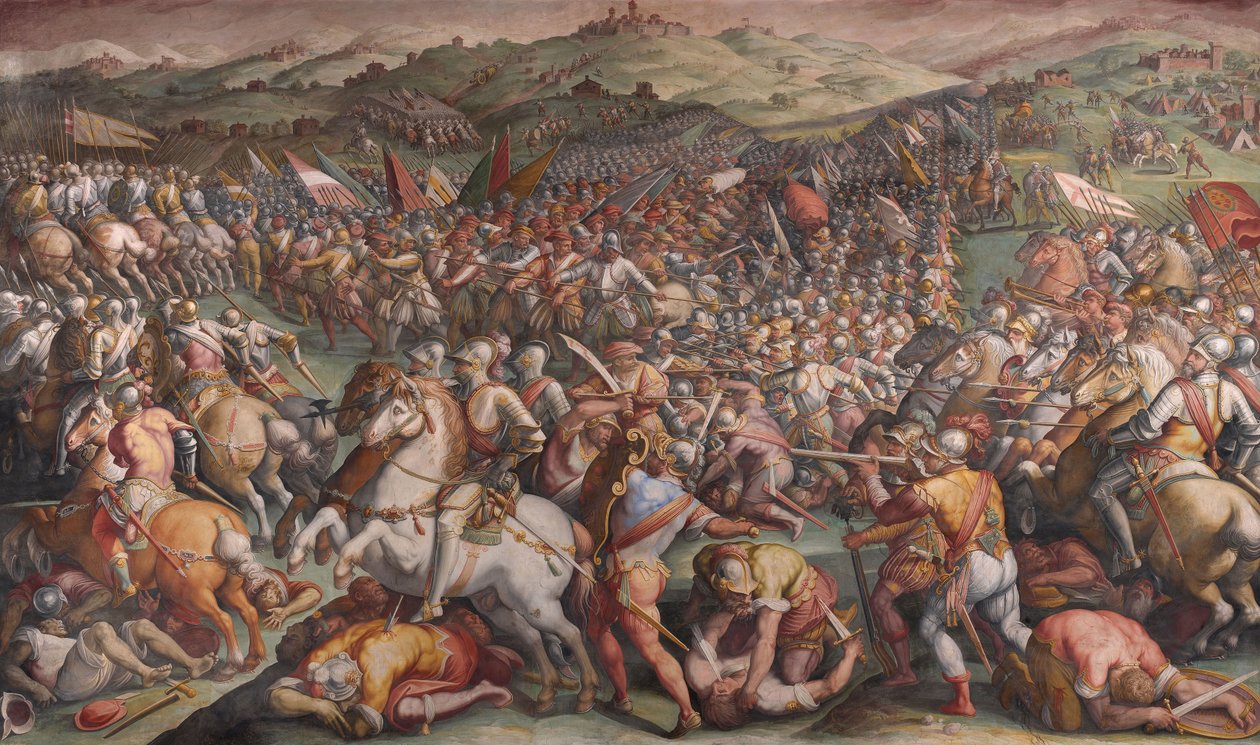 Die Schlacht von Marciano in Val di Chiana, 1570-1571 von Giorgio Vasari