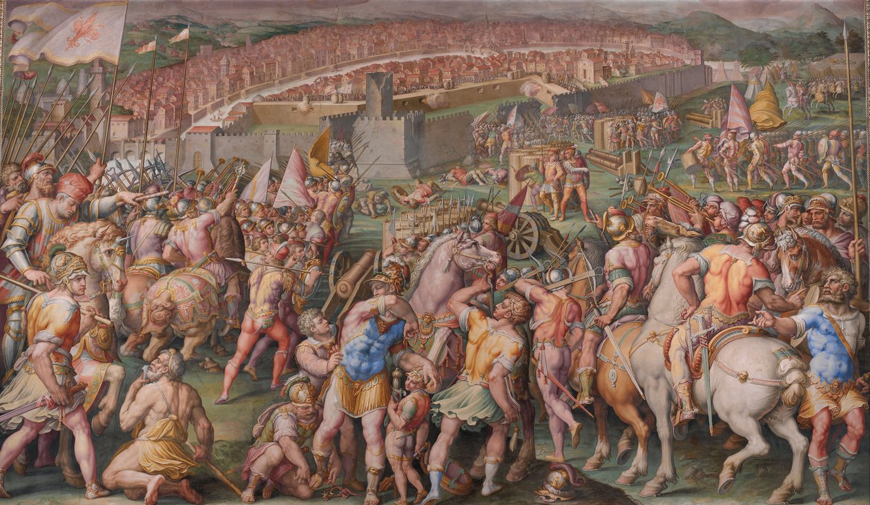 Die Erstürmung der Festung Stampace in Pisa, 1568-1571 von Giorgio Vasari