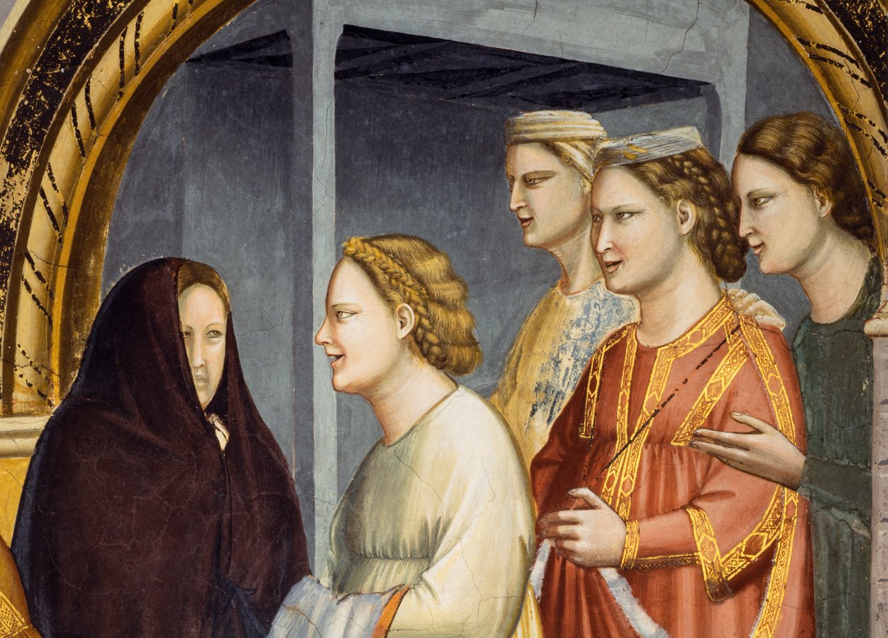 Das Treffen am Goldenen Tor, ca. 1305 (Detail) von Giotto (c.1266 1337)