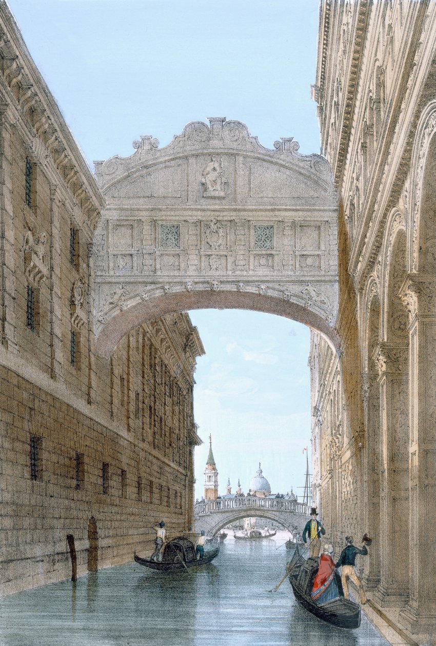 Gondeln unter der Seufzerbrücke, aus 