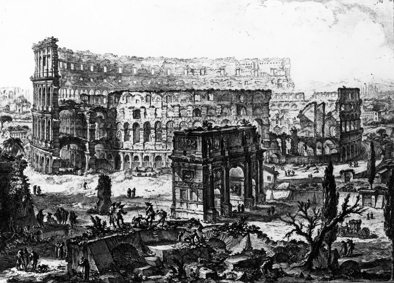 Ansicht des Konstantinsbogens und des Kolosseums, aus der Serie 