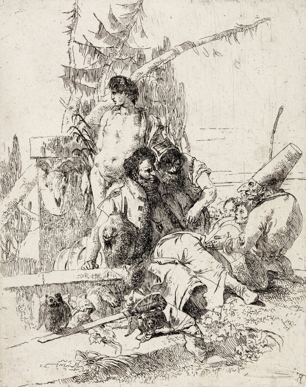 Punchinello gibt Rat von Giovanni-Battista Tiepolo