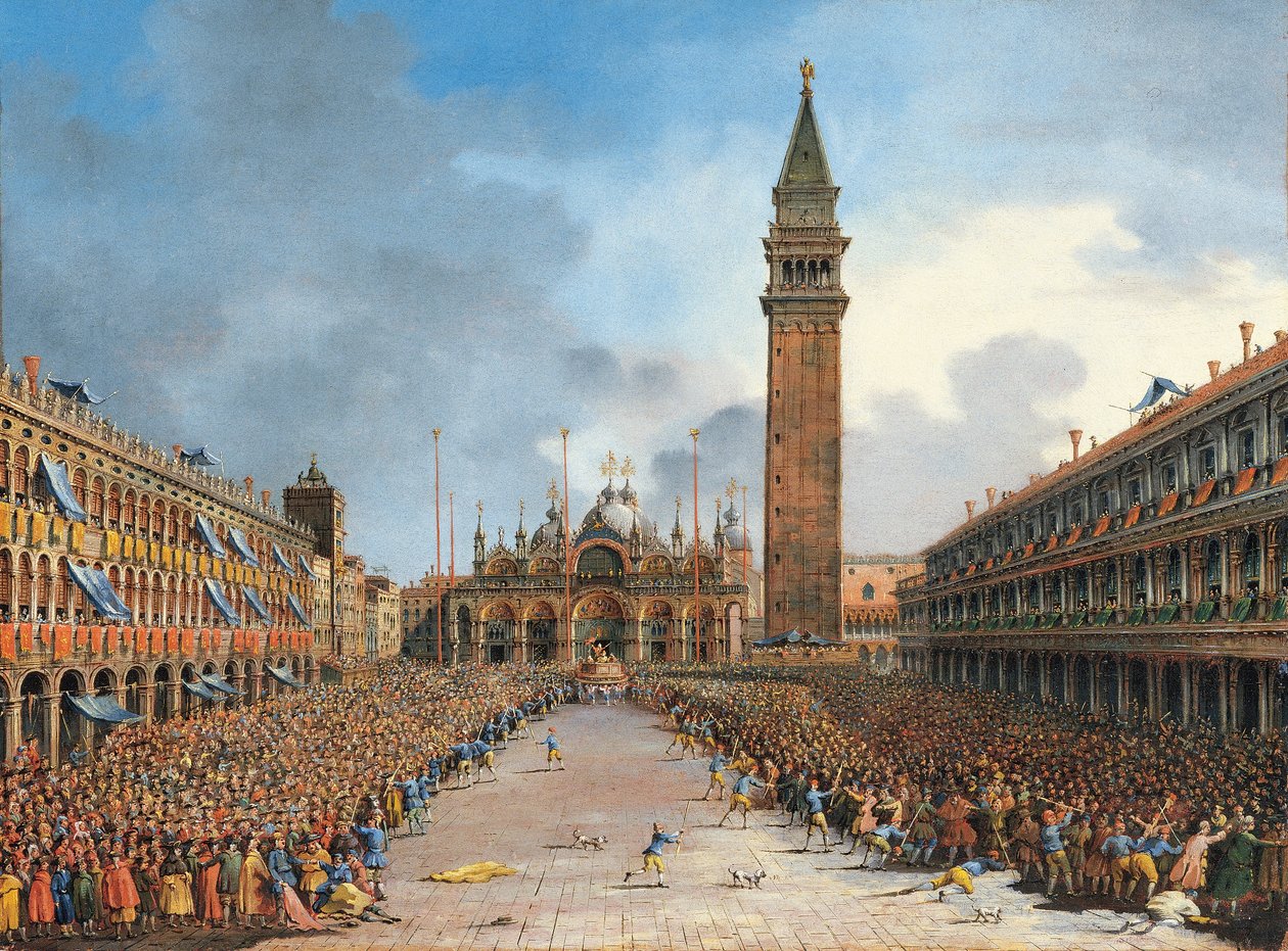 Der Doge im Pozzetto auf dem Markusplatz von Giovanni Grubacs