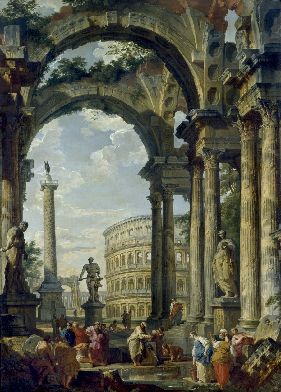 Römisches Capriccio, 18. Jahrhundert von Giovanni Paolo Pannini