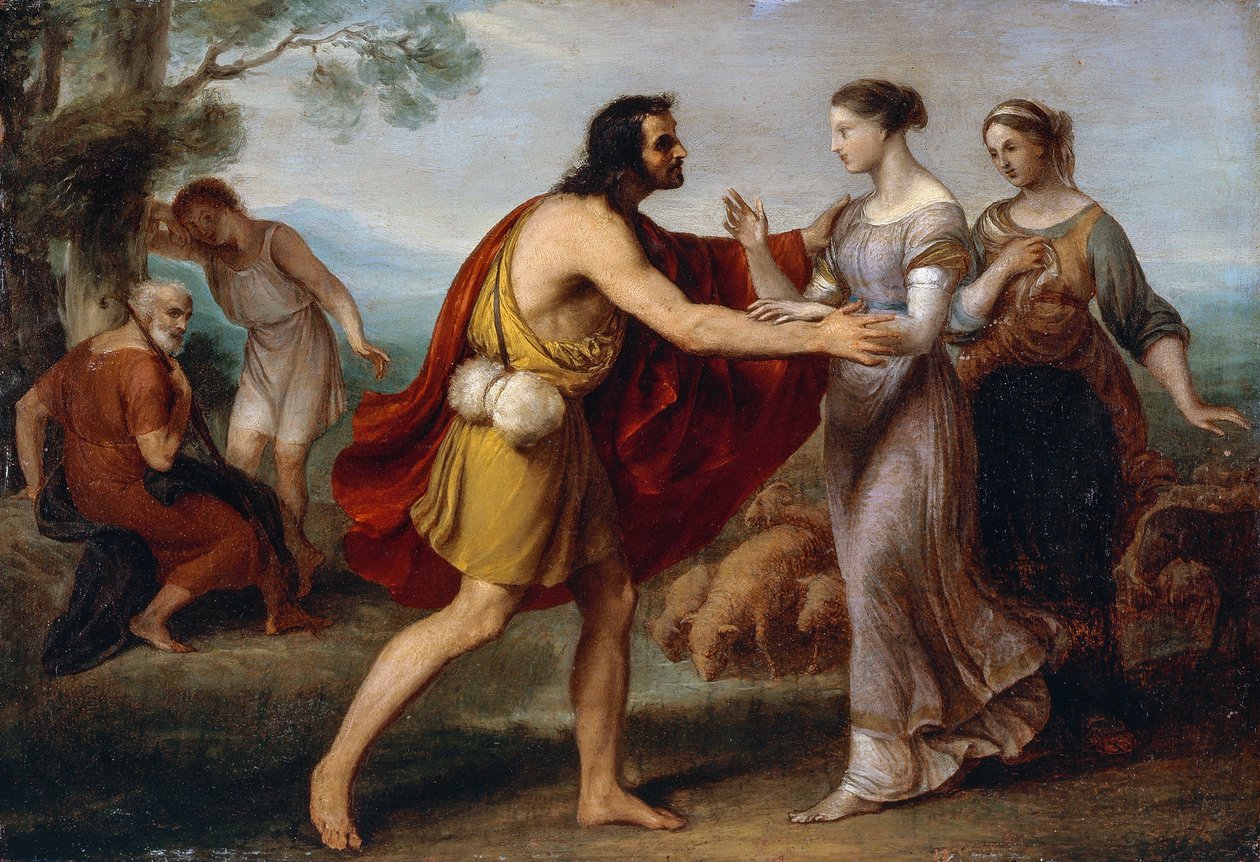Begegnung zwischen Jakob und Rahel von Giovanni Carnovali