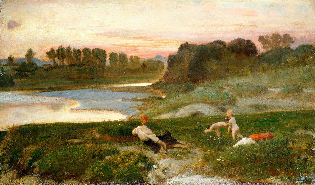 Abendzeit auf dem Bauernhof von Giovanni Costa