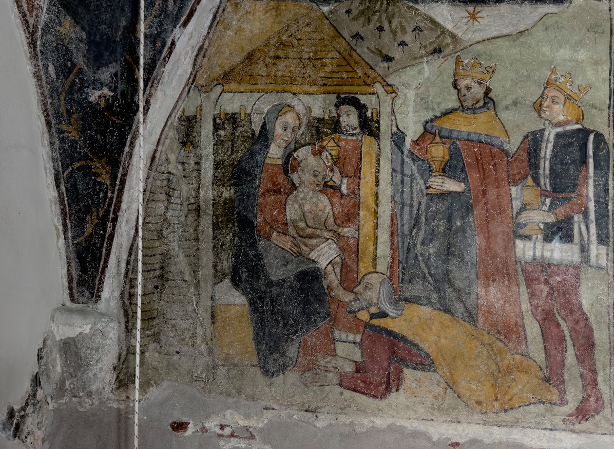 Die Fresken in der Kapelle der Annonciade, Tende um 1470 von Giovanni (attr. to) Baleison