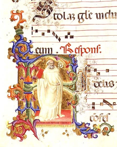 Ms 561 f.1r Historisierte Initiale 