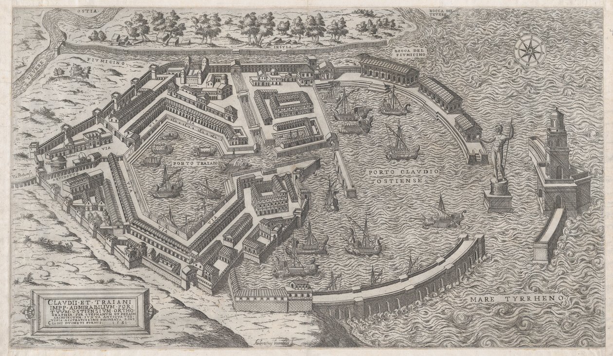 Speculum Romanae Magnificentiae: Hafen von Rom, 1581 von Giovanni Ambrogio Brambilla