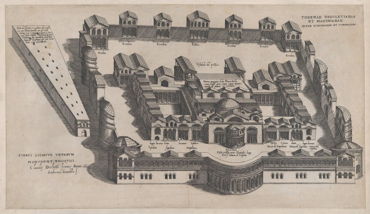 Speculum Romanae Magnificentiae: Die Bäder des Diokletian von Giovanni Ambrogio Brambilla