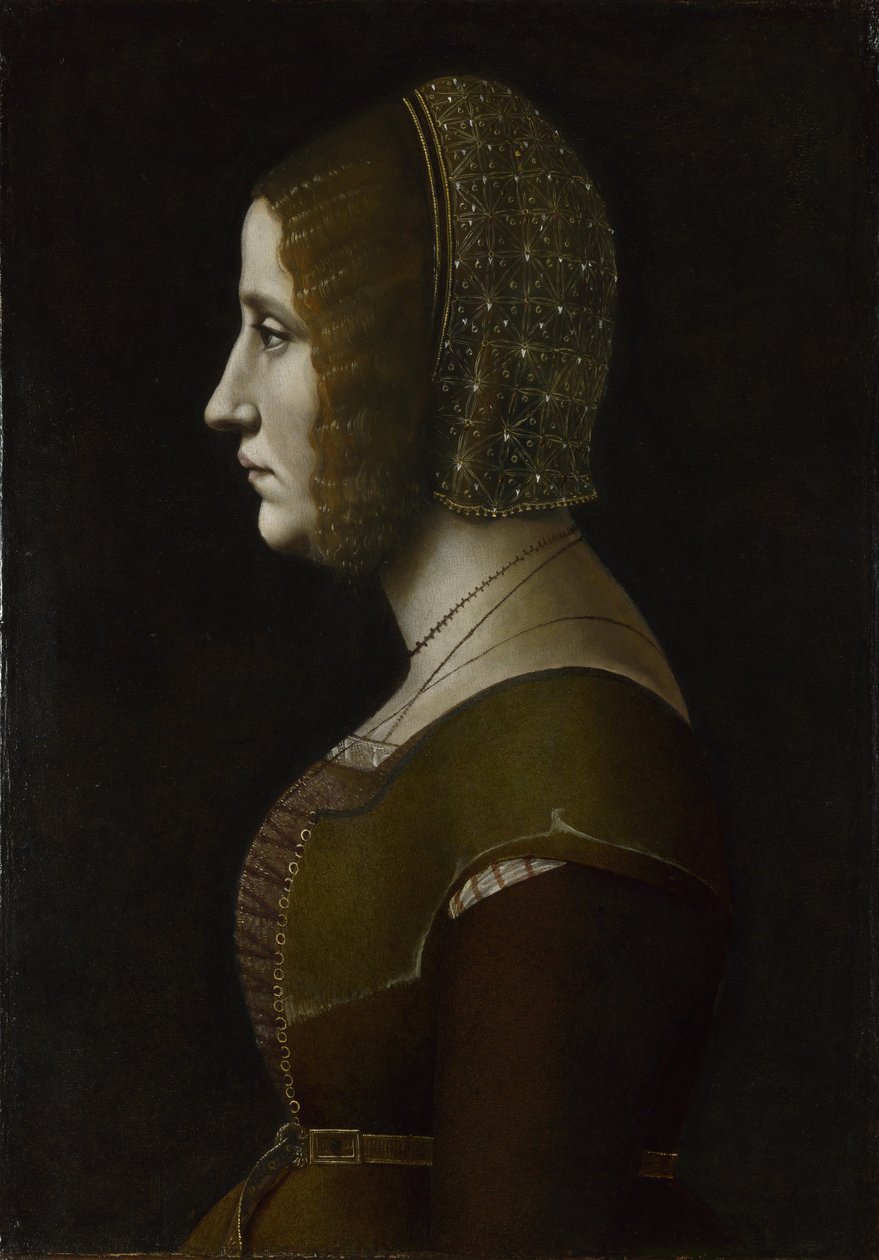 Porträt einer Frau im Profil, ca. 1495 von Giovanni Ambrogio de Predis