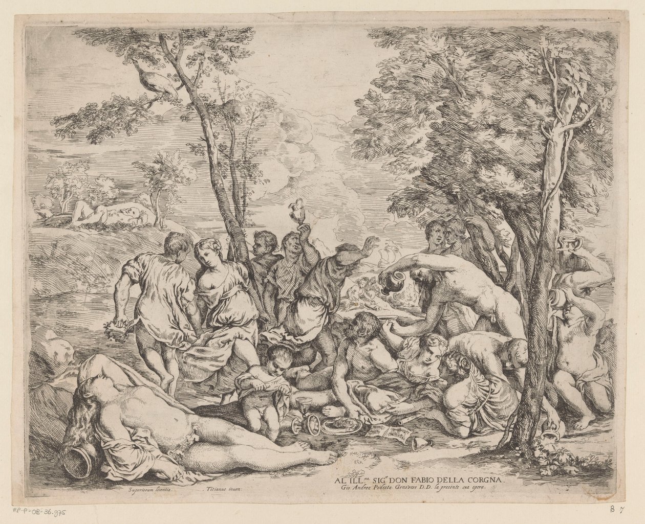Bacchanal auf Andros von Giovanni Andrea Podesta