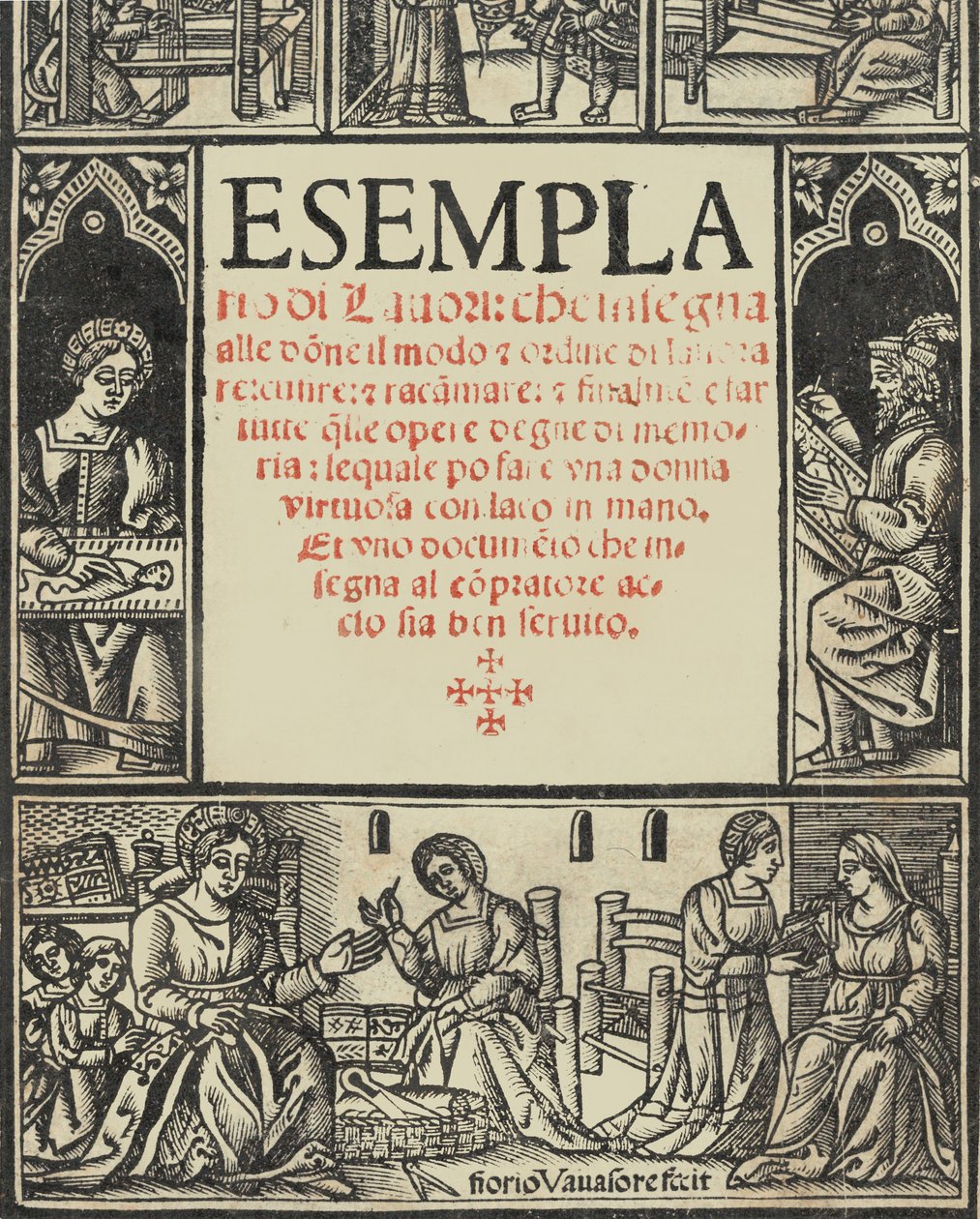 Esemplario di Lauori..., Titelblatt recto, 1. August 1532 von Giovanni Andrea Vavassore