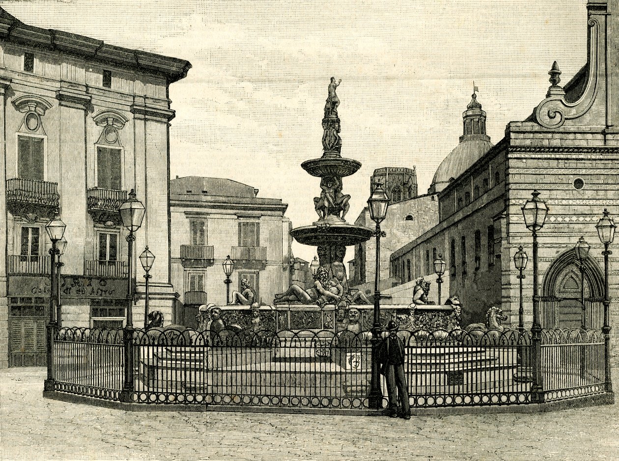 Der Orionbrunnen, Piazza Duomo, Messina, Sizilien, Italien von Giovanni Angelo Montorsoli