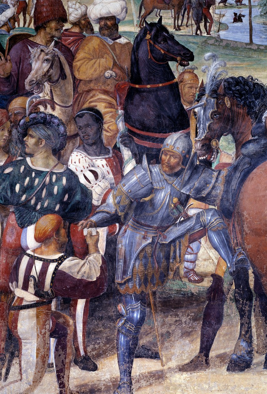 Wie Benedikt die Zerstörung von Monte Cassino vorhersagt (Detail) von Giovanni Antonio Bazzi Sodoma