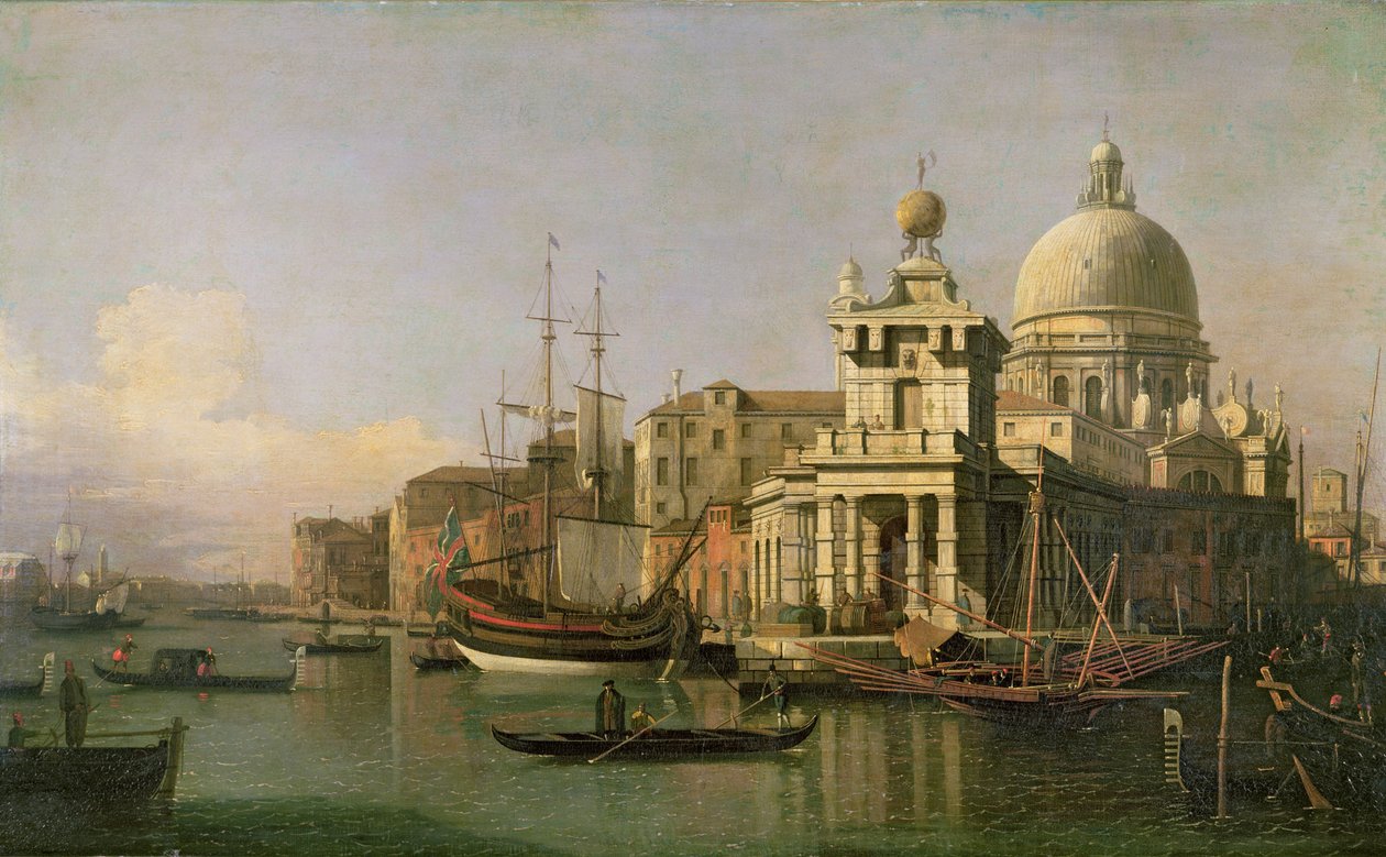 Ansicht der Dogana und Santa Maria della Salute von Giovanni Antonio Canal
