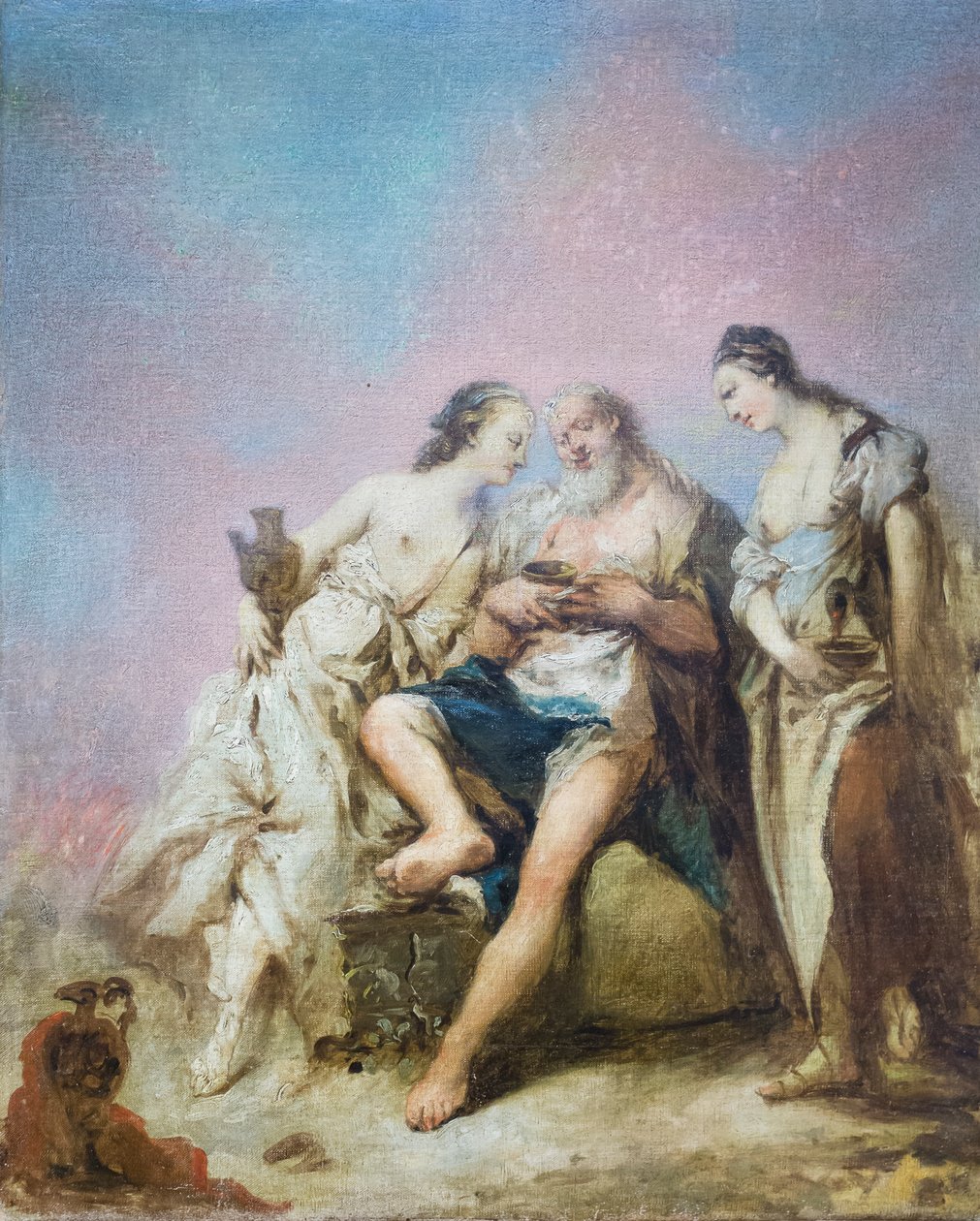 Lot und seine Töchter von Giovanni Antonio Guardi