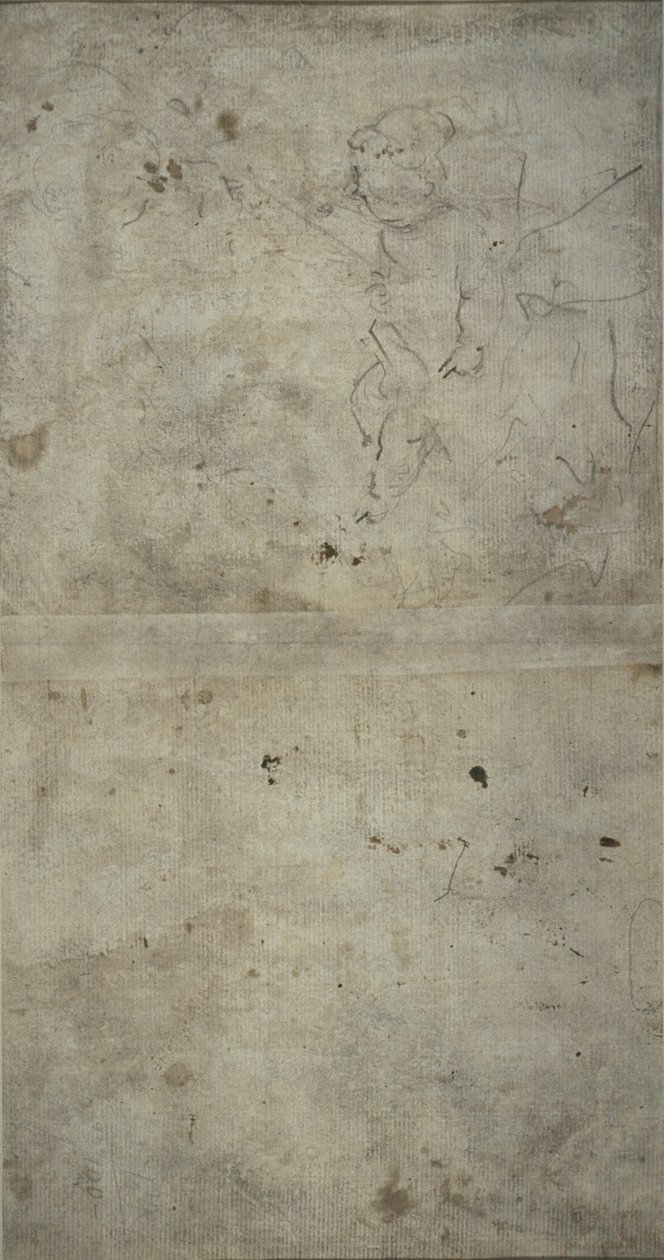 Skizze von Joseph, der das Christkind hält von Giovanni Antonio Guardi