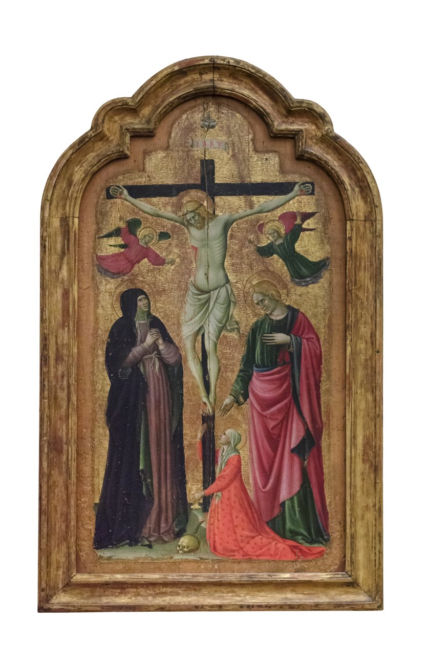 Kreuzigung mit der Heiligen Lucia, ca. 1465-70 von Giovanni Antonio da Pesaro