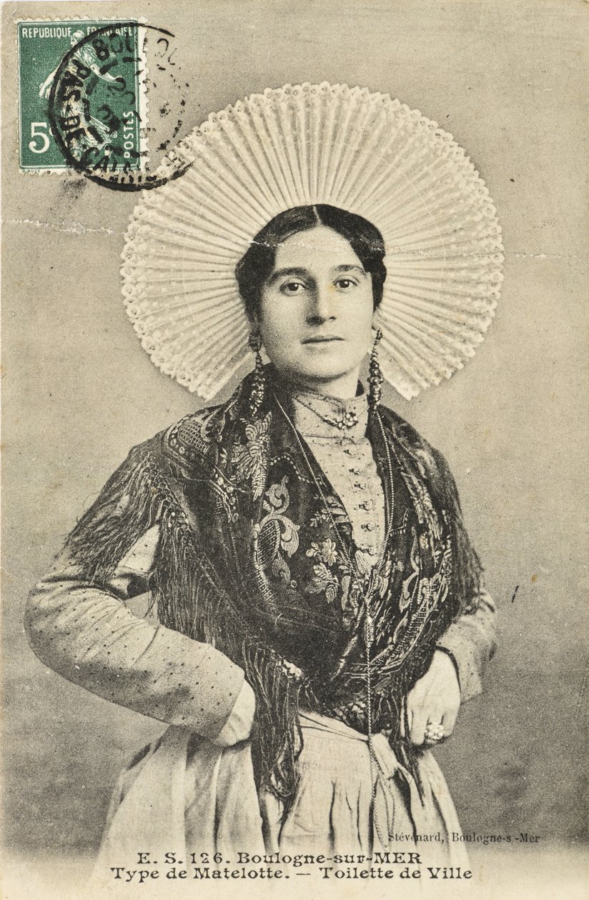 Postkarte: Mailotte, Matrosenfrau in Toilette aus Ville/Boulogne-sur-Mer von Phillipe de Marlier