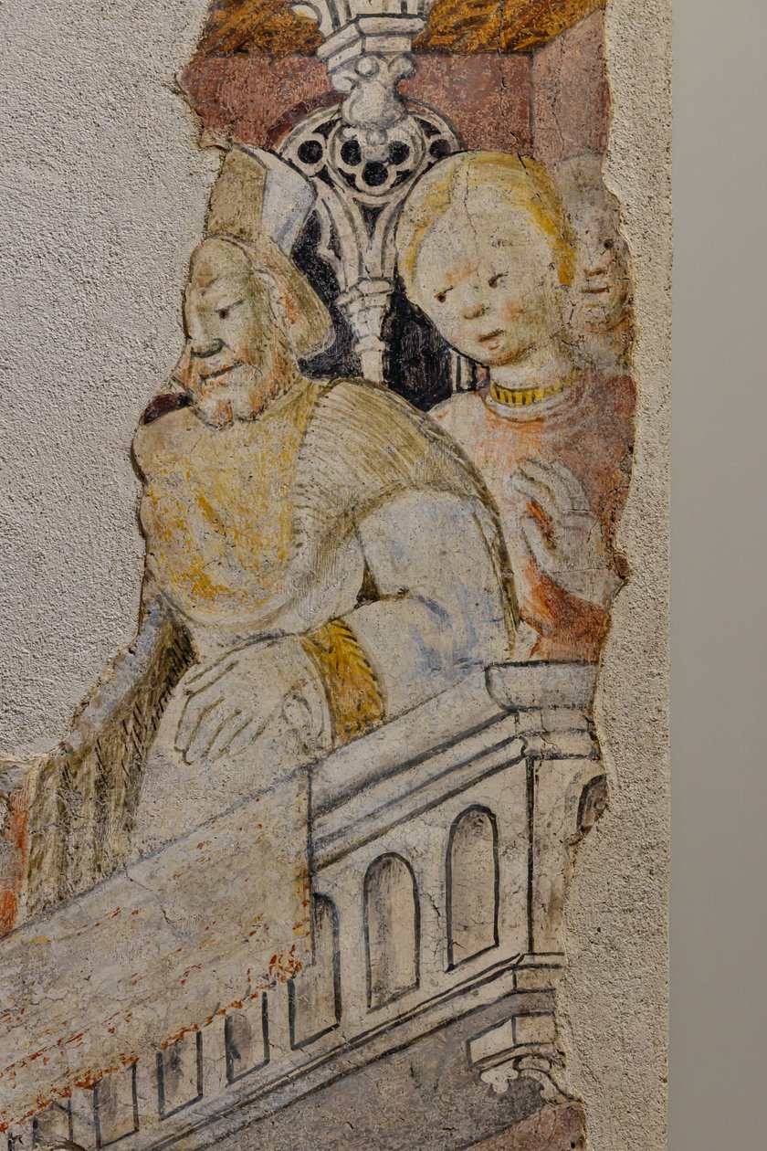 Architektur mit Figuren von Giovanni Badile