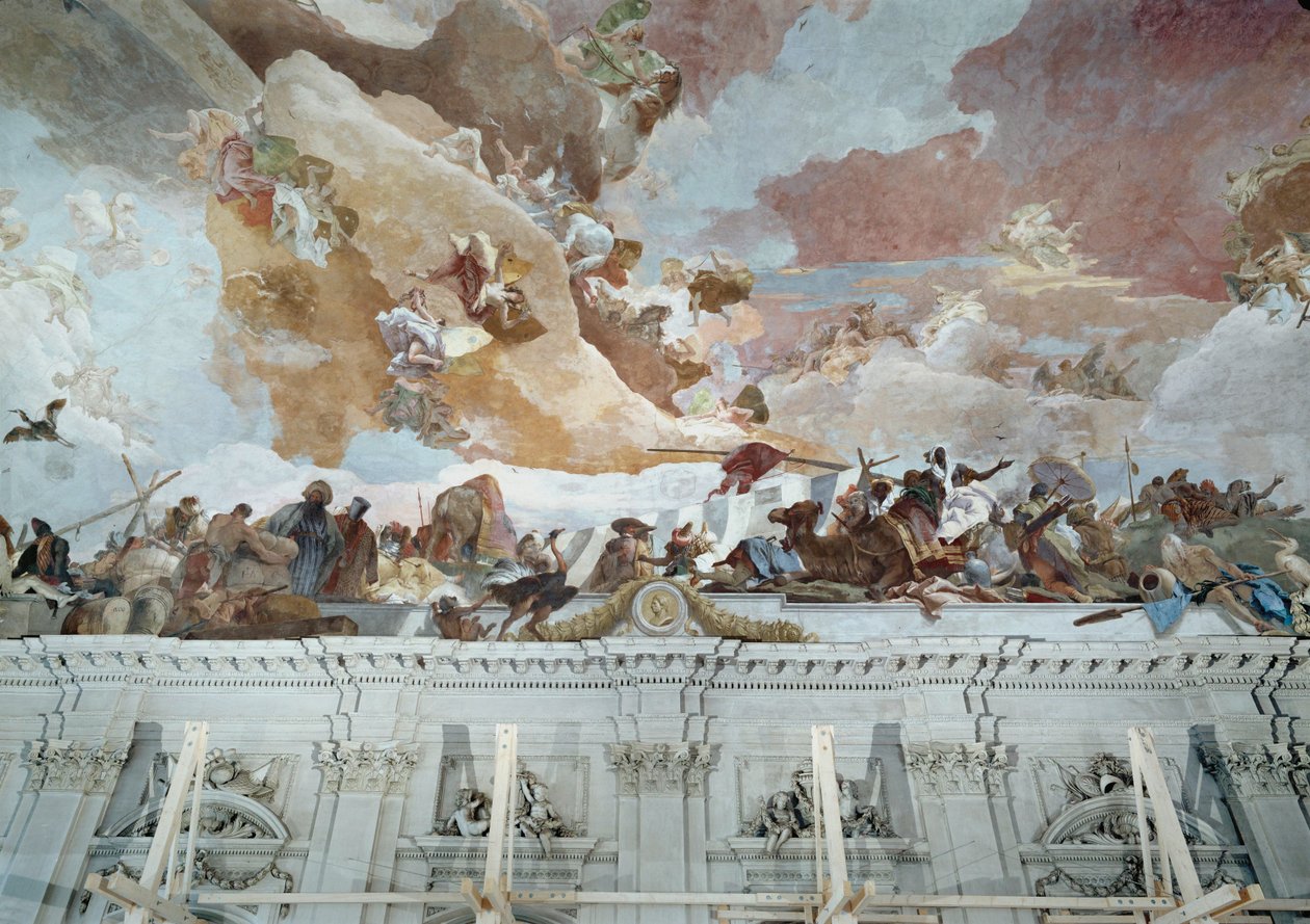 Afrika, Detail des Deckenfreskos von Giovanni Battista (1696 1770) Tiepolo