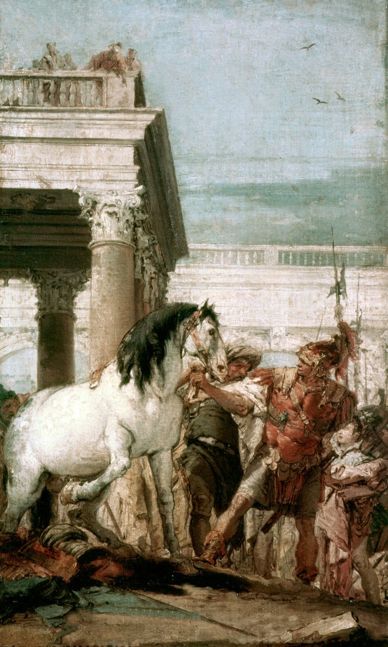 Alexander der Große und sein Pferd Bucephala von Giovanni Battista (1696 1770) Tiepolo