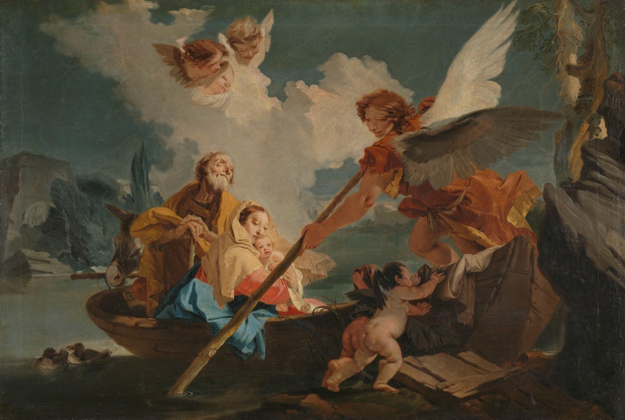 Flucht nach Ägypten von Giovanni Battista (1696-1770) Tiepolo