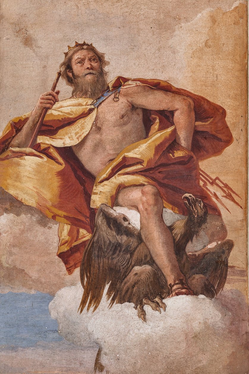 Gästeunterkünfte, der Raum des Olymp: "Jupiter" von Giovanni Battista Tiepolo