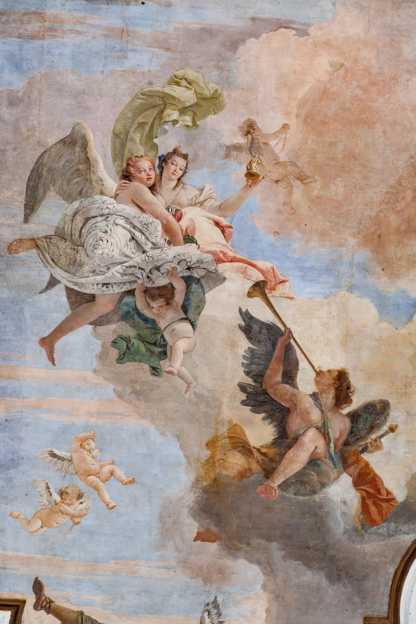 Das Licht der Intelligenz überwindet die Dunkelheit der Unwissenheit (Detail) von Giovanni Battista Tiepolo